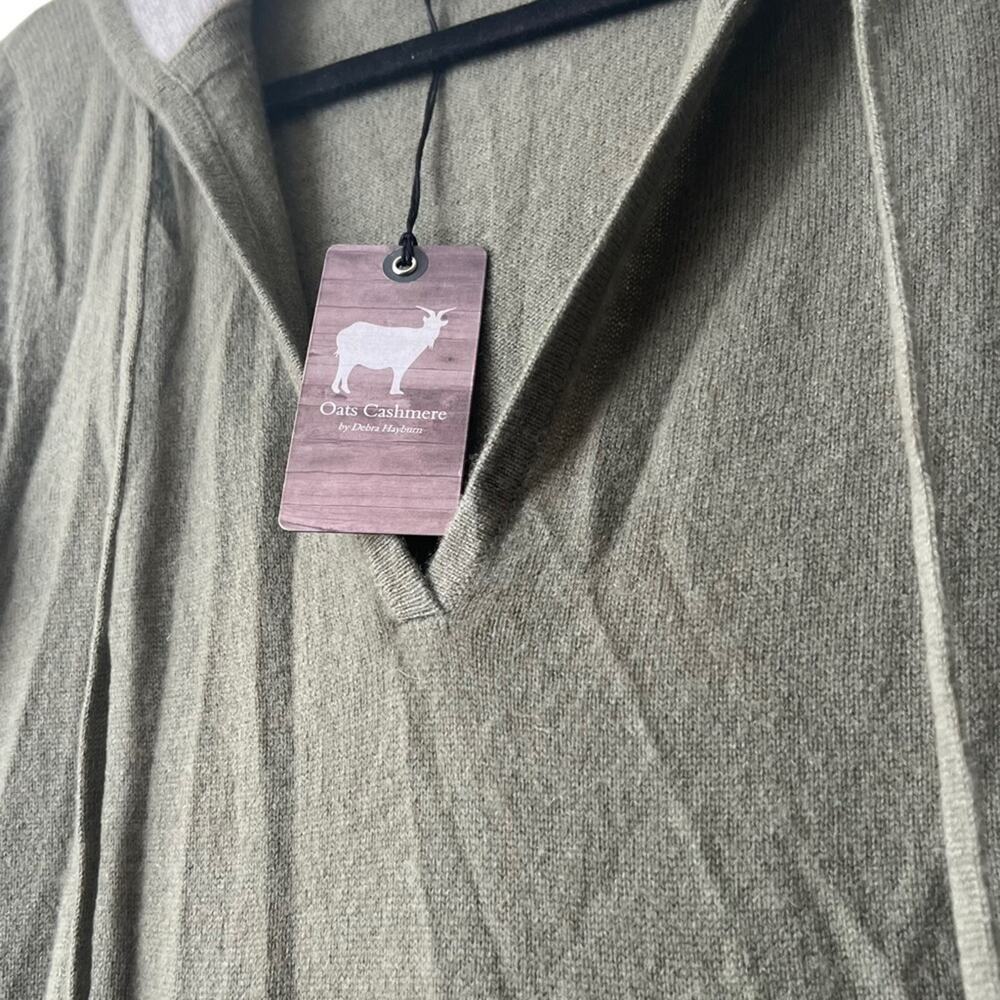 Oats Cashmere Sage Green Knit Sweater Dress Size M - Picture 8 of 11